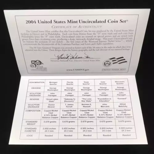 Mint Proof Set - 2004S 11 Piece Silver ($2.96 FV) - Set (9)