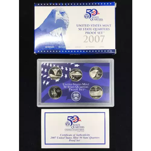 Mint Proof Set - 2007S 5 Piece Quarter ($1.25 FV) - Set