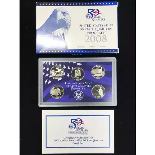 Mint Proof Set - 2008S 5 Piece Quarter ($1.25 FV) - Set