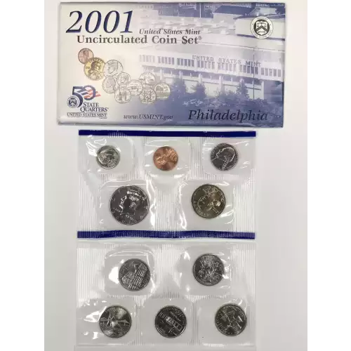 Mint Uncirculated Set - 2001 20 Piece P-D ($5.82 FV) - Set (10)