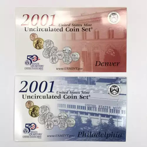 Mint Uncirculated Set - 2001 20 Piece P-D ($5.82 FV) - Set (14)