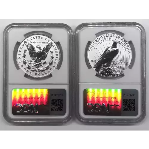 Modern Commemoratives --- Morgan & Peace Silver Dollar 2-Coin Set