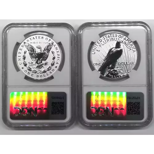 Modern Commemoratives --- Morgan & Peace Silver Dollar 2-Coin Set