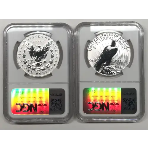 Modern Commemoratives --- Morgan & Peace Silver Dollar 2-Coin Set (2)