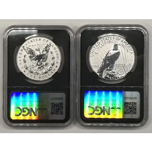 Modern Commemoratives --- Morgan & Peace Silver Dollar 2-Coin Set (2)