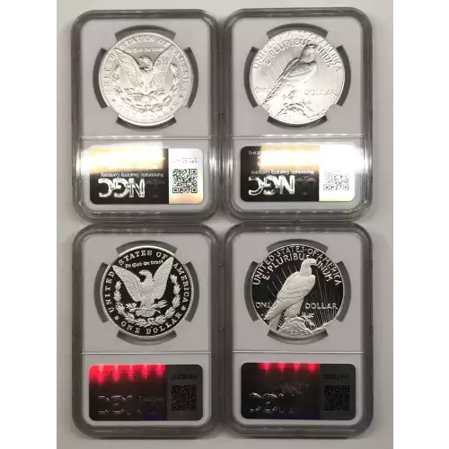 Modern Commemoratives --- Morgan & Peace Silver Dollar 4-Coin Set