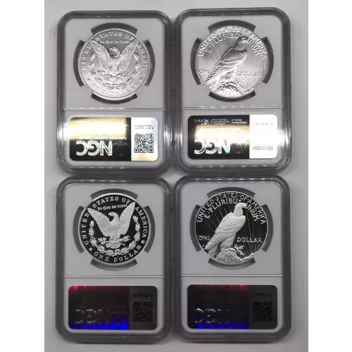 Modern Commemoratives --- Morgan & Peace Silver Dollar 4-Coin Set