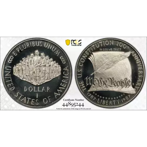 Modern Commemoratives --- U.S. Constitution Bicentennial 1987-Silver- 1 Dollar