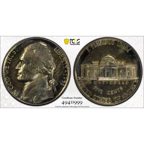 Nickel Five Cent Pieces-Jefferson
