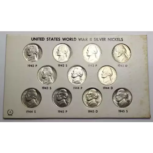 Nickel Five Cent Pieces-Jefferson