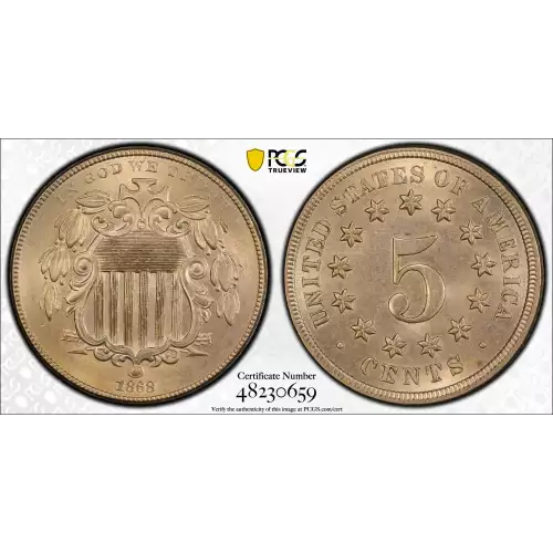 Nickel Five Cent Pieces-Shield 1866-1883