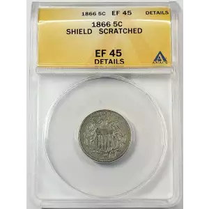 Nickel Five Cent Pieces-Shield 1866-1883