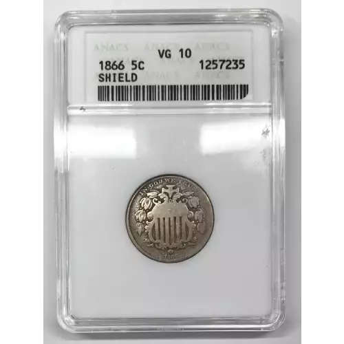 Nickel Five Cent Pieces-Shield 1866-1883