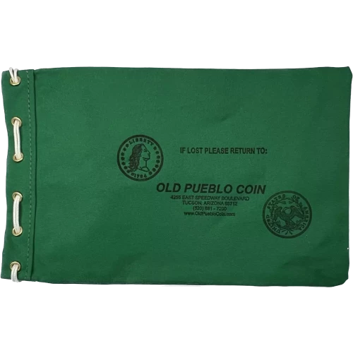 Old Pueblo Coin Drawstring Canvas Bag - 11