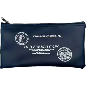 Old Pueblo Coin Zippered Bank Bag - Dark Blue