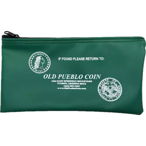 Old Pueblo Coin Zippered Bank Bag - Green (2)