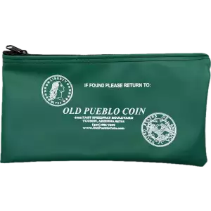Old Pueblo Coin Zippered Bank Bag - Green (2)