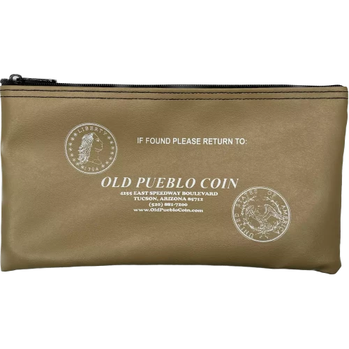 Old Pueblo Coin Zippered Bank Bag - Tan