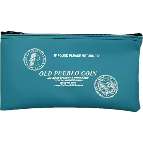 Old Pueblo Coin Zippered Bank Bag - Teal