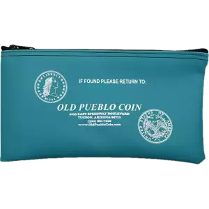 Old Pueblo Coin Zippered Bank Bag - Teal