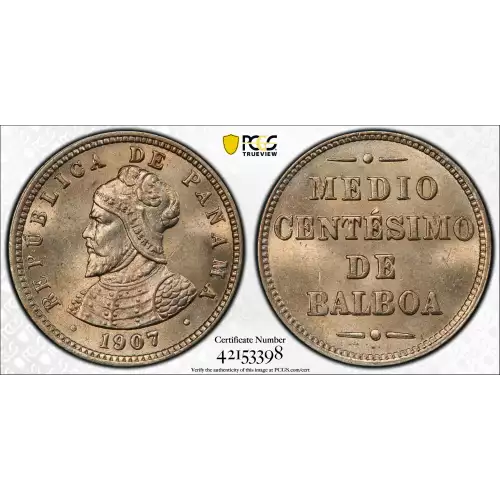 PANAMA Copper-Nickel 1/2 CENTESIMO
