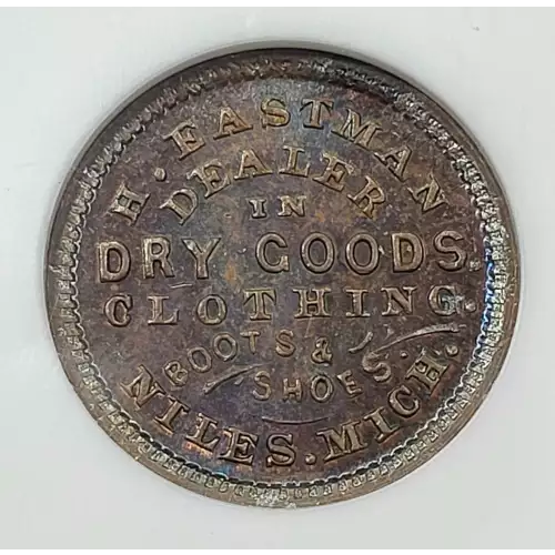 Private Tokens -Civil War Tokens (1860s)-Store Cards-Michigan -- 1 Token (2)