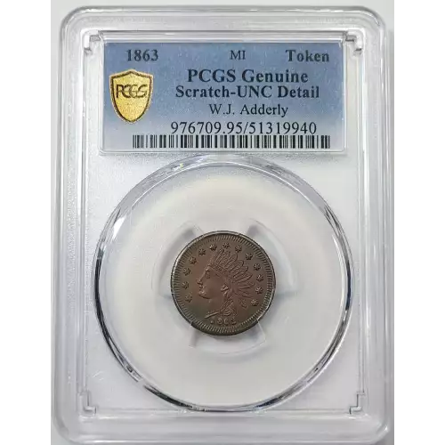 Private Tokens -Civil War Tokens (1860s)-Store Cards-Michigan -- 1 Token