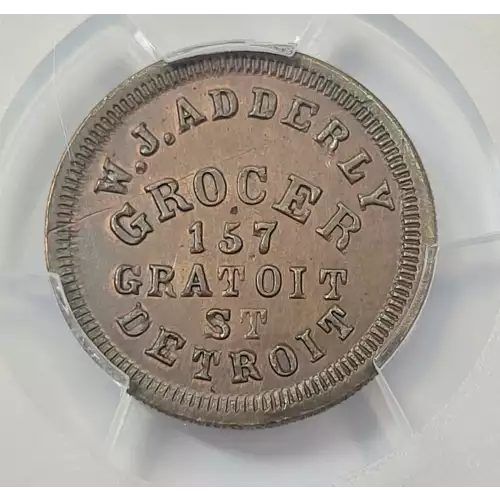 Private Tokens -Civil War Tokens (1860s)-Store Cards-Michigan -- 1 Token (4)