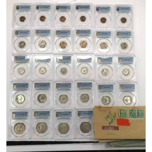 Proof and Mint Sets -Mint Sets--Uncirculated Set PDS ($4.46 FV) -- Set (1947, 1948)