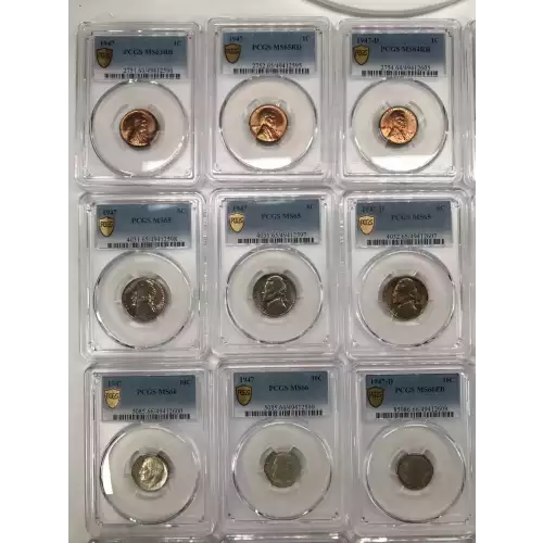 Proof and Mint Sets -Mint Sets--Uncirculated Set PDS ($4.46 FV) -- Set (1947, 1948)