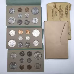 Proof and Mint Sets -Mint Sets--Uncirculated Set PDS ($5.46 FV) -- Set (1951-1954)