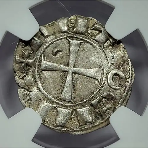 Roman Midieval Crusader AD 1163-1201 AR Denier Bohemond III