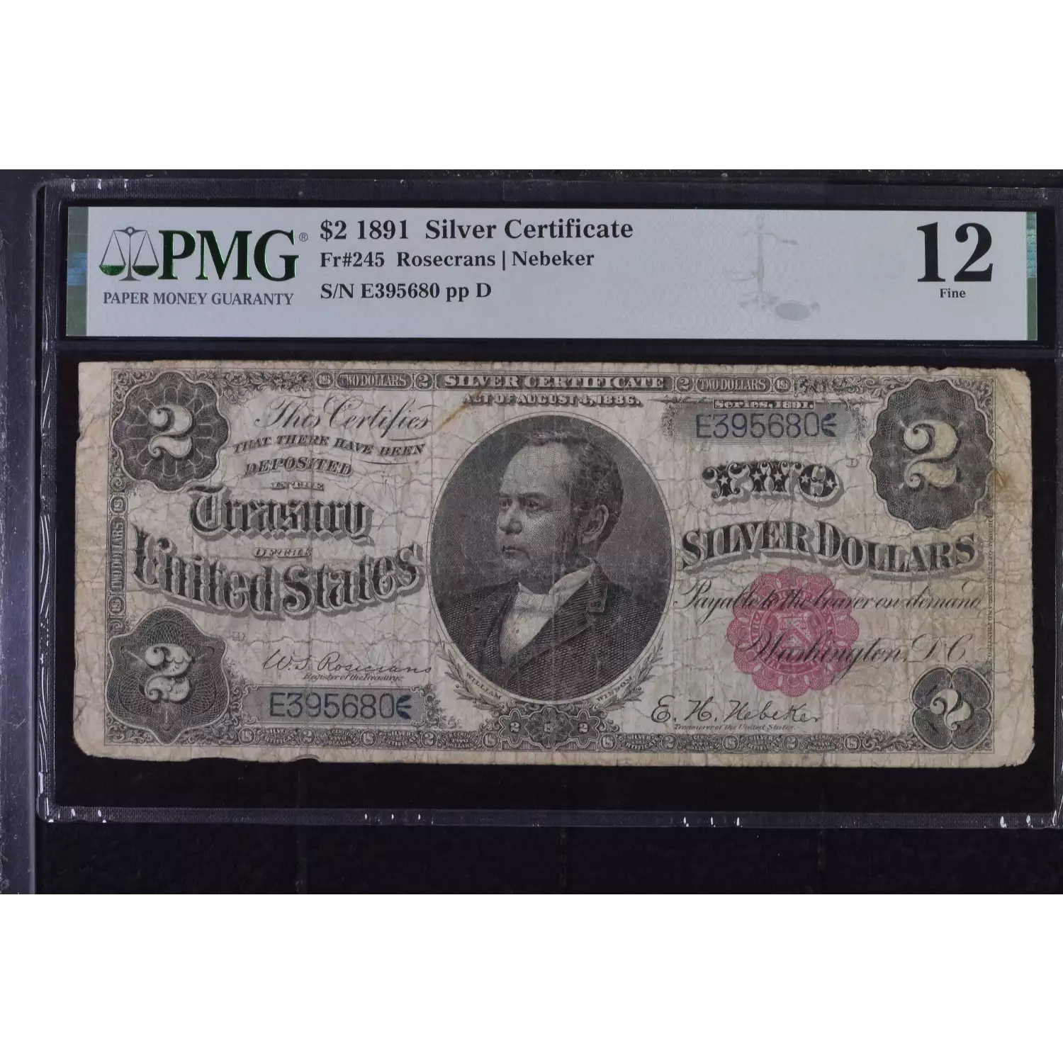 1891 $2 Silver Certificates 245 PMG 12 Old Pueblo Coin 1891 $2 Silver Certificates 245 PMG 12 Old Pueblo Coin