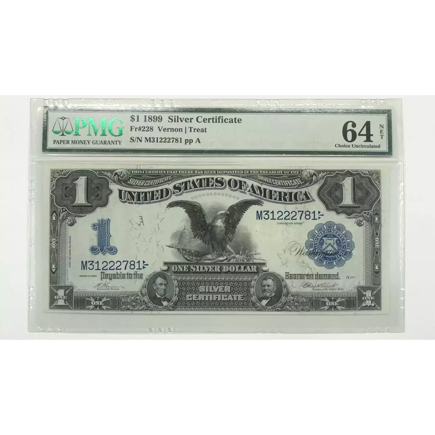 1899 $1 Silver Certificates 228 PMG 64 Old Pueblo Coin 1899 $1 Silver Certificates 228 PMG 64 Old Pueblo Coin