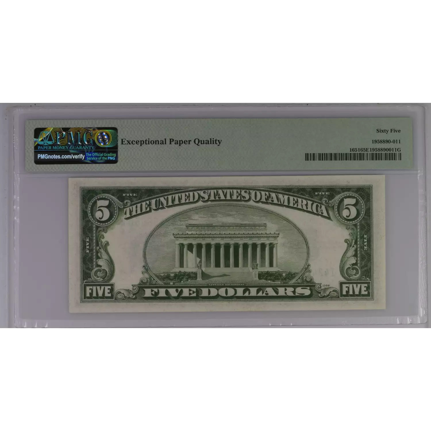 1934A $5 Silver Certificate FR 1651 PMG Gem Uncirculated CU 65 EPQ 1934A $5 Silver Certificate FR 1651 PMG Gem Uncirculated CU 65 EPQ