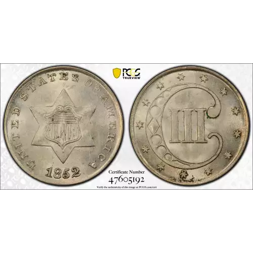 Silver Three Cent Pieces Trimes-1851-1873