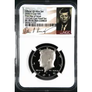 2020 S First Day of Issue 10-Coin Clad Proof Set Official US Mint Set ULTRA CAMEO (2)