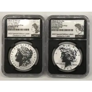 Modern Commemoratives --- Morgan & Peace Silver Dollar 2-Coin Set