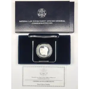1997-P National Law Enforcement Officers Memorial Proof Silver Dollar Box & COA (4)