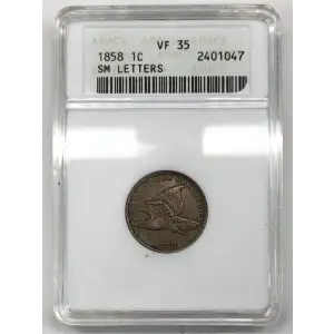 1858 P Flying Eagle Cent ANACS VF-35 Small Letters (2)