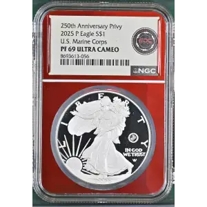 2025 P U.S. Marine Corps 250th Anniversary Privy ULTRA CAMEO (2)