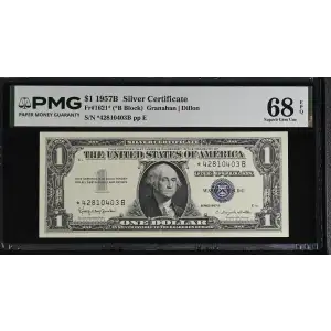 $1 1957-B blue seal. Small Silver Certificates 1621* (2)