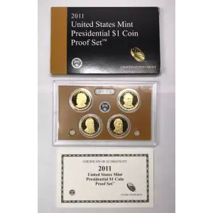 2011-S Presidential Dollar Proof Set w US Mint OGP - Box & COA (5)