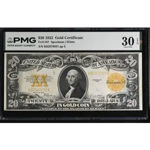 $20 1922 Gold Gold Certificates 1187 (2)