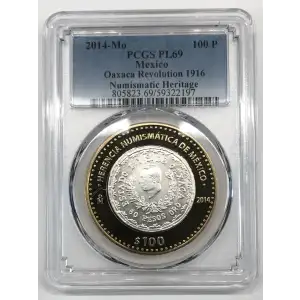 2014-Mo 100 P Oaxaca Revolution 1916 Numismatic Heritage