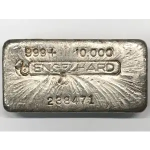 - 10 oz Silver Bar Engelhard 3rd Series Canadian Bull Hallmark 6-Digit generic (2)