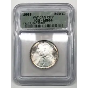 VATICAN CITY Silver 500 LIRE