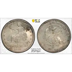 1875-CC T$1 TDV-10, Type I/II, Chopmarked (2)