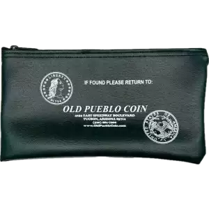 Old Pueblo Coin Zippered Bank Bag - Dark Green (3)