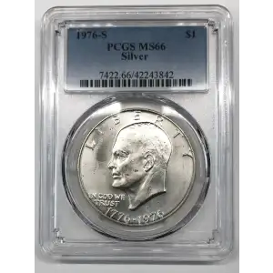 1976-S Silver Ike Eisenhower Dollar PCGS MS-66 - Old Pueblo Coin